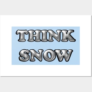 Gray Think Snow Posters and Art